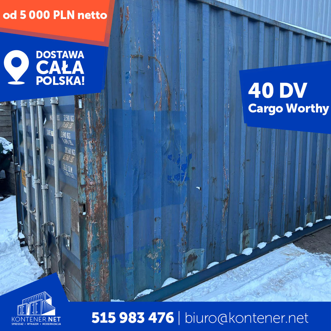 Kontener morski 40’ DV – Cargo Worthy
