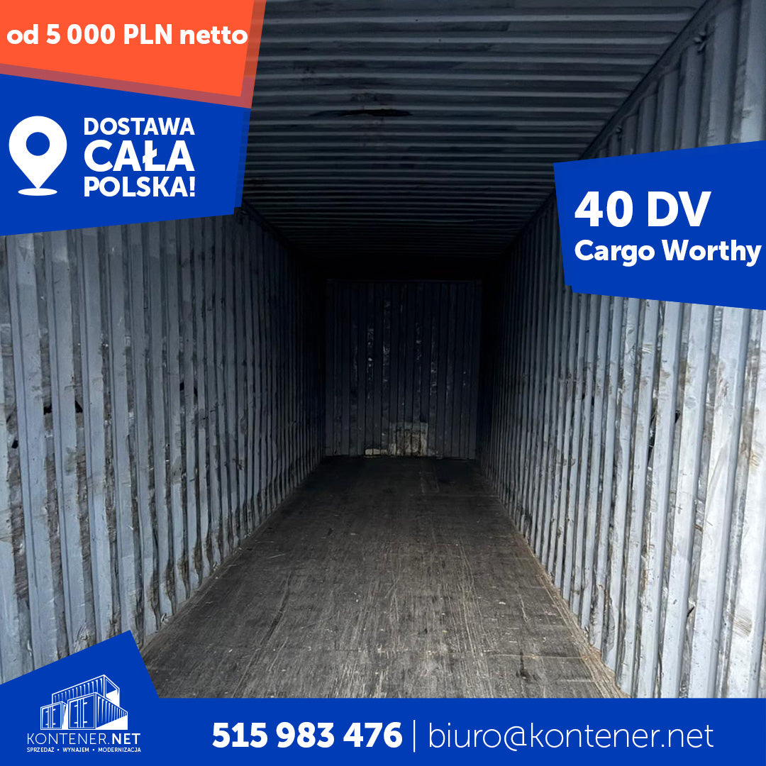 Kontener morski 40’ DV – Cargo Worthy