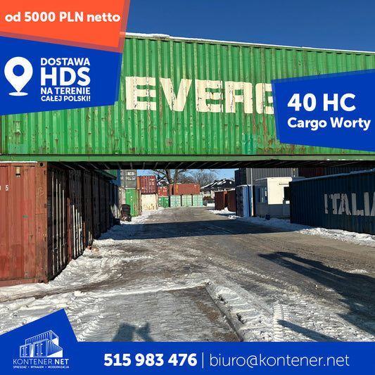 Kontener morski 40’ HC – Cargo Worthy EVERGREEN