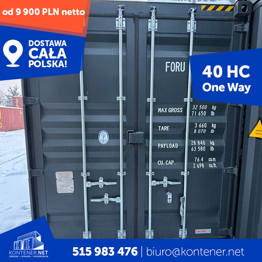 Kontener morski 40’ HC – One Way