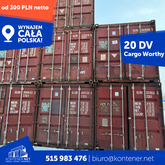 Wynajem kontenera 20’ DV – Cargo Worthy