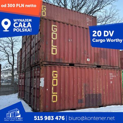 Wynajem kontenera 20’ DV – Cargo Worthy